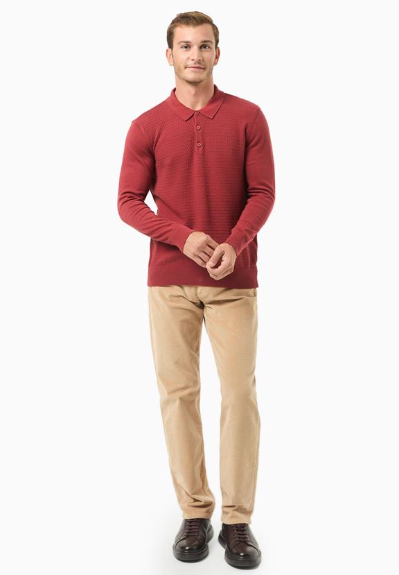 Sweater Polo Collar Dark Red from Shop Like You Give a Damn