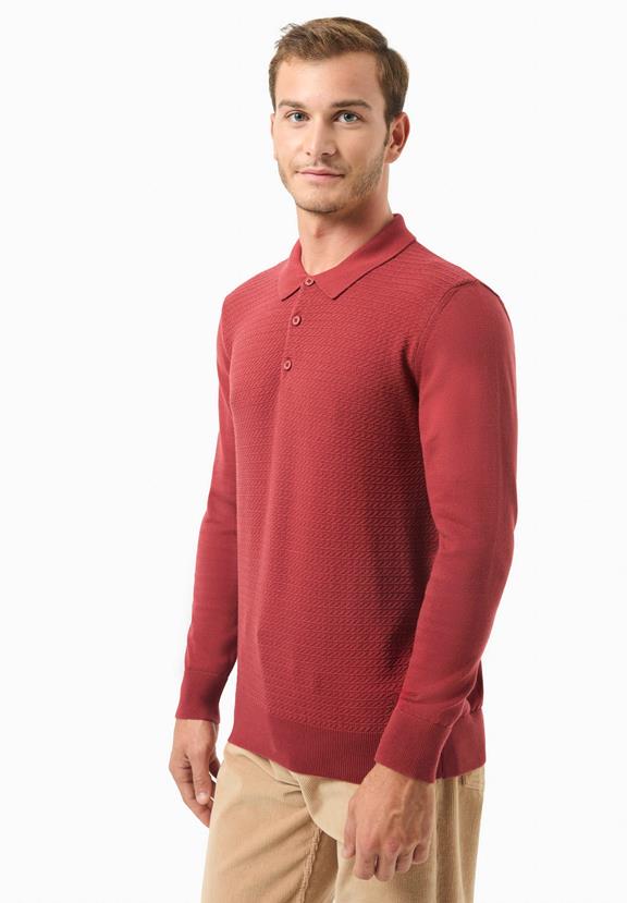 Sweater Polo Collar Dark Red from Shop Like You Give a Damn