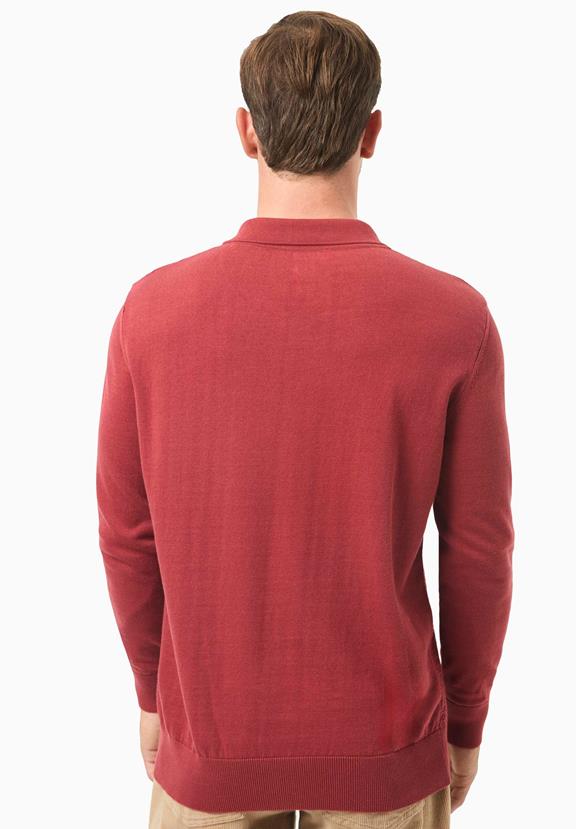 Sweater Polo Collar Dark Red from Shop Like You Give a Damn