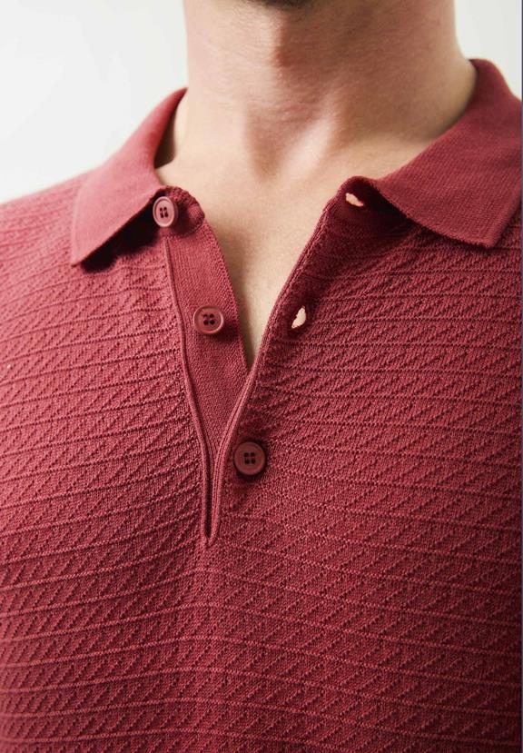 Sweater Polo Collar Dark Red from Shop Like You Give a Damn