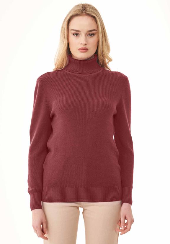 Turtleneck Sweater Dark Red via Shop Like You Give a Damn