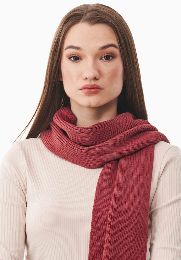 Scarf Unisex Knitted Dark Red via Shop Like You Give a Damn