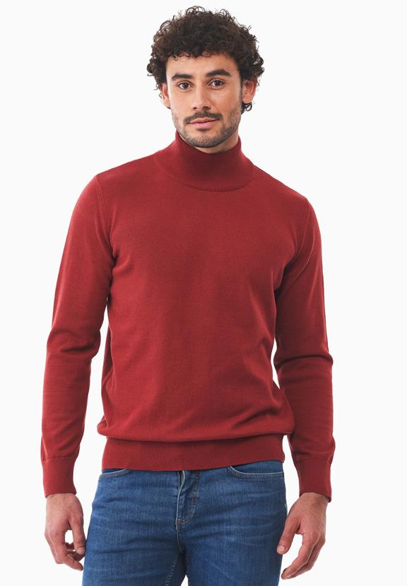 Turtleneck Sweater Dark Red via Shop Like You Give a Damn