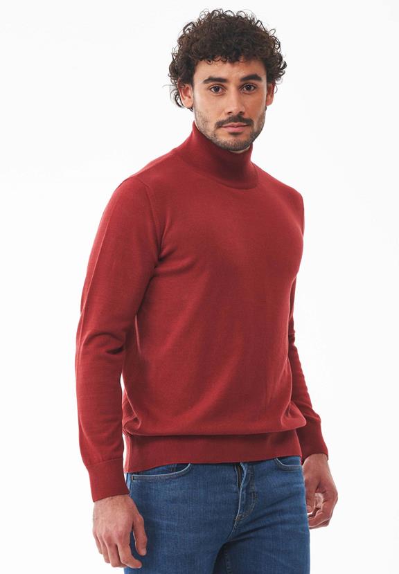 Turtleneck Sweater Dark Red from Shop Like You Give a Damn