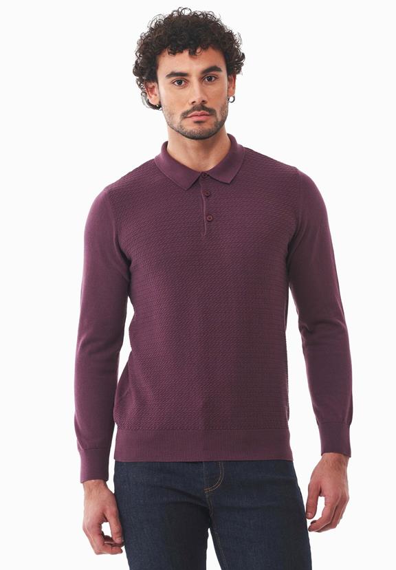 Sweater Polo Collar Dark Fig Purple via Shop Like You Give a Damn