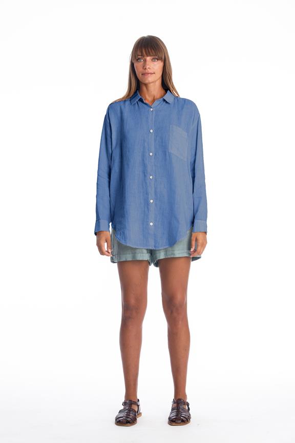 Shirt Monet Indigo Blue from Shop Like You Give a Damn