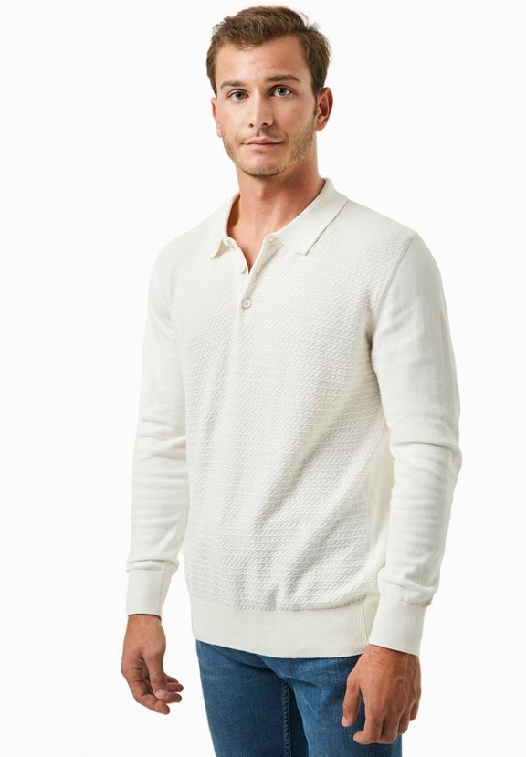 Sweater Polo Collar Off White from Shop Like You Give a Damn