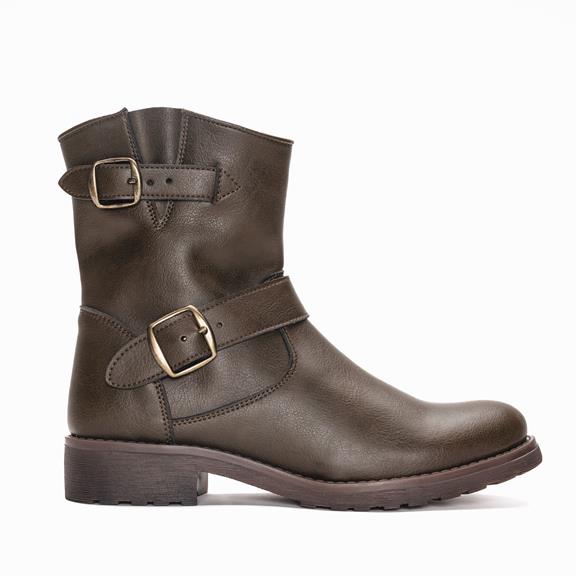 Biker Boots Odet Groen via Shop Like You Give a Damn