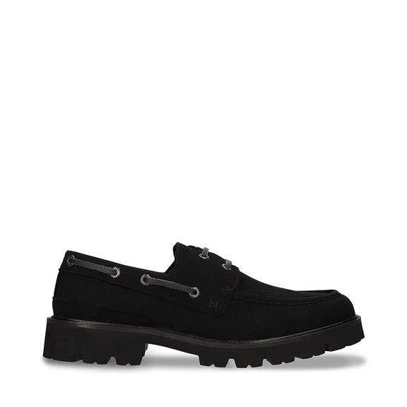 Boat Shoe Dario Black via Shop Like You Give a Damn