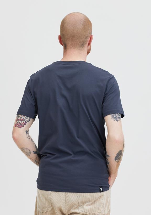 T-Shirt Granat Blau-Grau 3