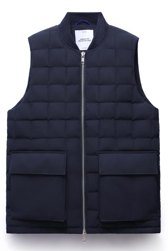 Vest Whitton Dark Navy via Shop Like You Give a Damn