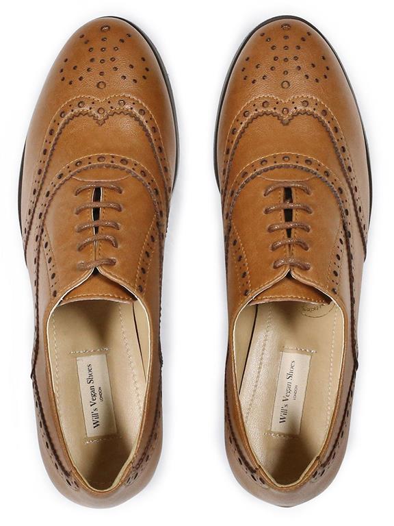 Schoenen Dames Oxford Brogues Brede Pasvorm Bruin from Shop Like You Give a Damn