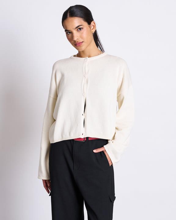 Lichte Cardigan Asas Off White from Shop Like You Give a Damn