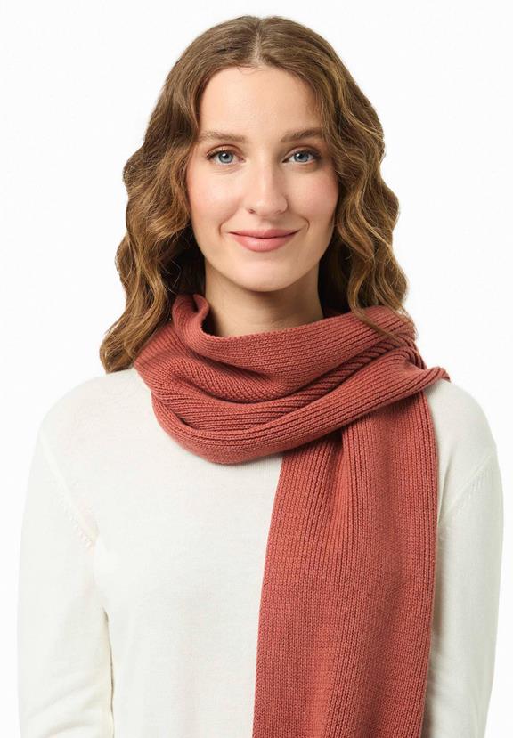 Scarf Unisex Knitted Cinnamon Brown via Shop Like You Give a Damn