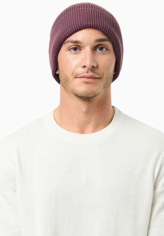 Beanie Unisex Gebreid Donker Vijg Paars from Shop Like You Give a Damn