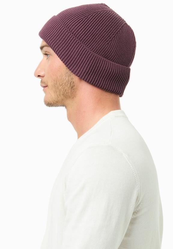 Beanie Unisex Gebreid Donker Vijg Paars from Shop Like You Give a Damn