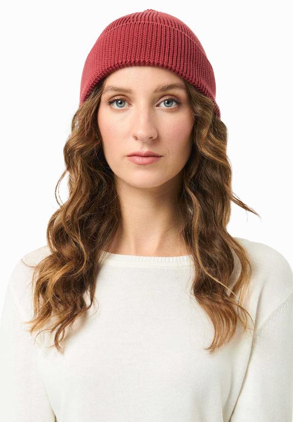 Beanie Unisex Knitted Dark Red from Shop Like You Give a Damn