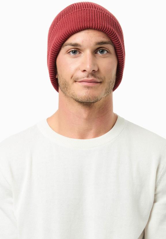 Beanie Unisex Knitted Dark Red from Shop Like You Give a Damn