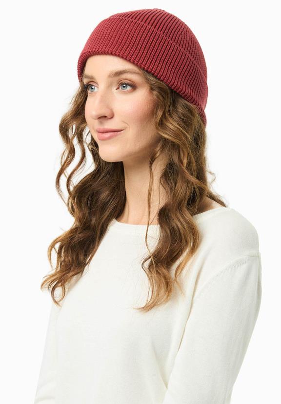 Beanie Unisex Knitted Dark Red from Shop Like You Give a Damn