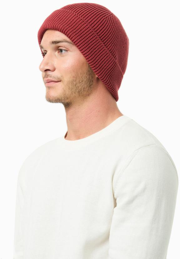 Beanie Unisex Knitted Dark Red from Shop Like You Give a Damn