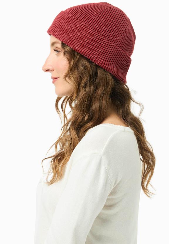 Beanie Unisex Knitted Dark Red from Shop Like You Give a Damn