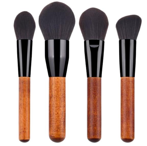 Brush Set  Face & Cheek Makeup Elegance Wood & Black from Shop Like You Give a Damn