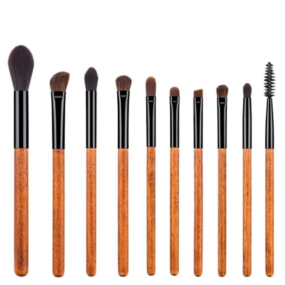 Brush Set Eye Makeup Elegance Wood & Black via Shop Like You Give a Damn