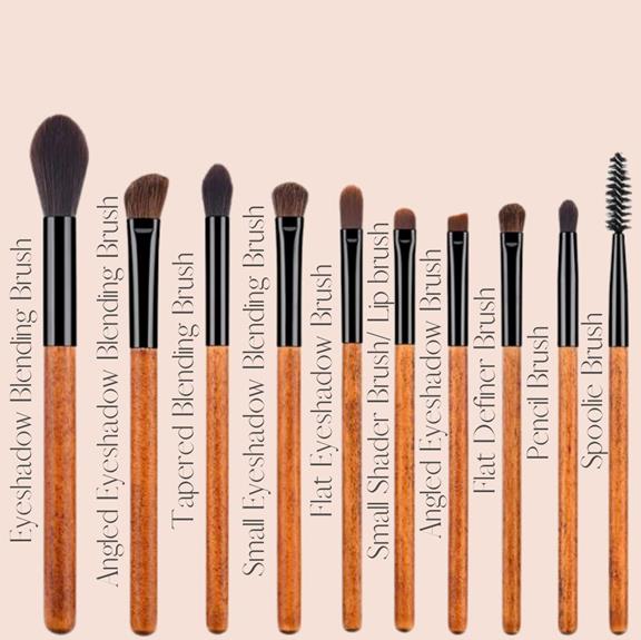 Brush Set Eye Makeup Elegance Wood & Black from Shop Like You Give a Damn