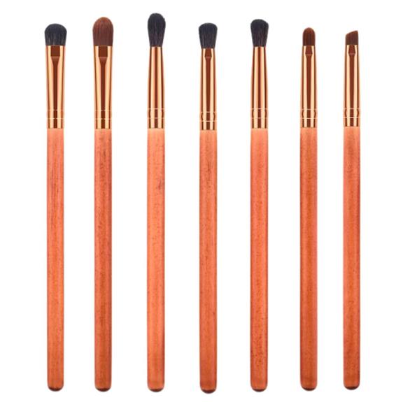 Brush Set Eye Makeup Glamour Wood & Bronze via Shop Like You Give a Damn