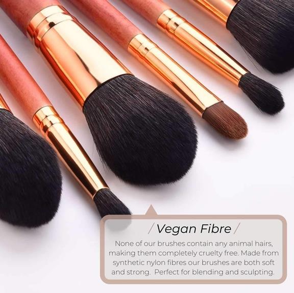 Brush Set Eye Makeup Glamour Wood & Bronze from Shop Like You Give a Damn