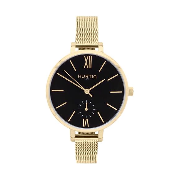 Horloge Amalfi Petite Goud, Zwart & Goud via Shop Like You Give a Damn