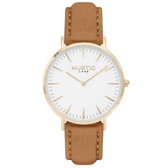 Men's Watch Hymnal Gold, White & Camel via Shop Like You Give a Damn