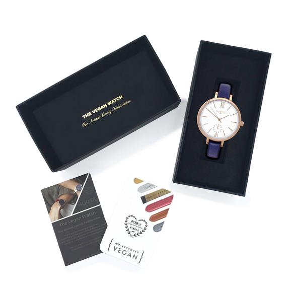 Horloge Amalfi Petite Goud, Wit & Marineblauw from Shop Like You Give a Damn