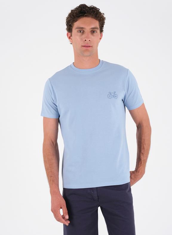 T-Shirt PiquÃ© With Print Soft Blue from Shop Like You Give a Damn