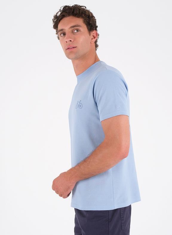 T-Shirt PiquÃ© With Print Soft Blue from Shop Like You Give a Damn