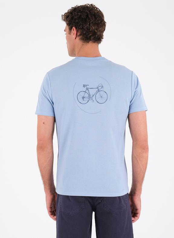 T-Shirt PiquÃ© With Print Soft Blue from Shop Like You Give a Damn