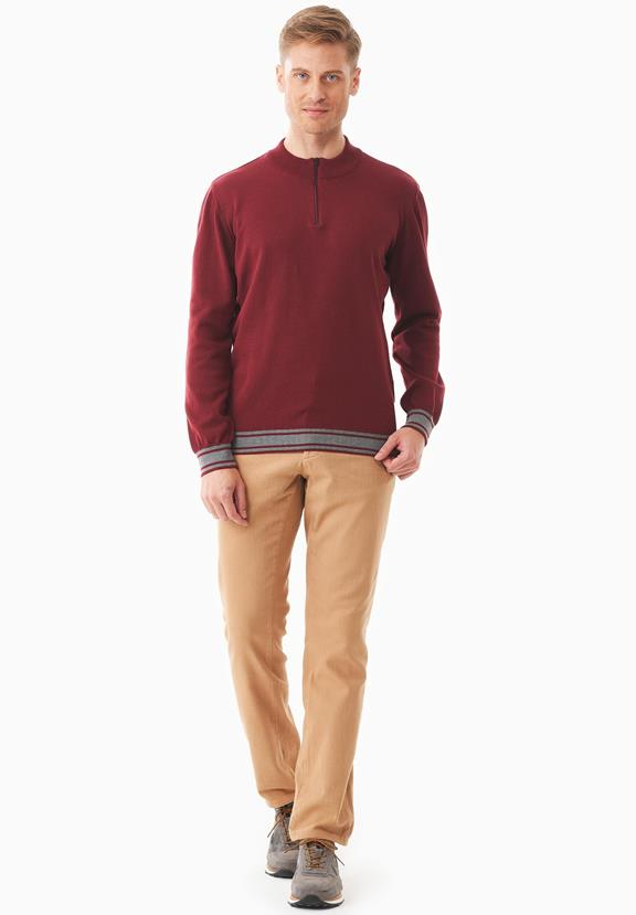 Sweater With Troyer Collar Syrah Red from Shop Like You Give a Damn