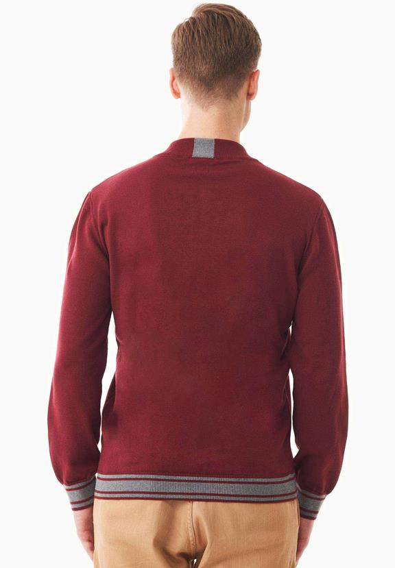 Sweater With Troyer Collar Syrah Red from Shop Like You Give a Damn