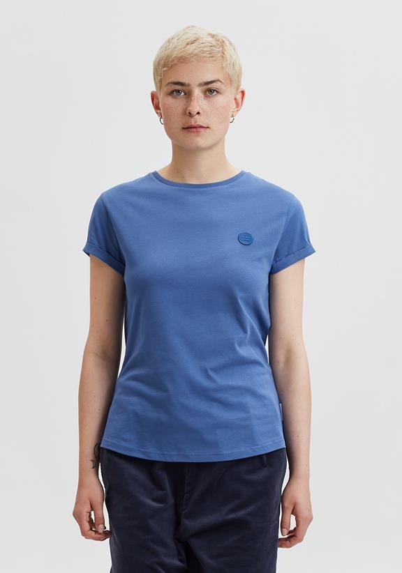 T-Shirt Patch Denim Blauw 1