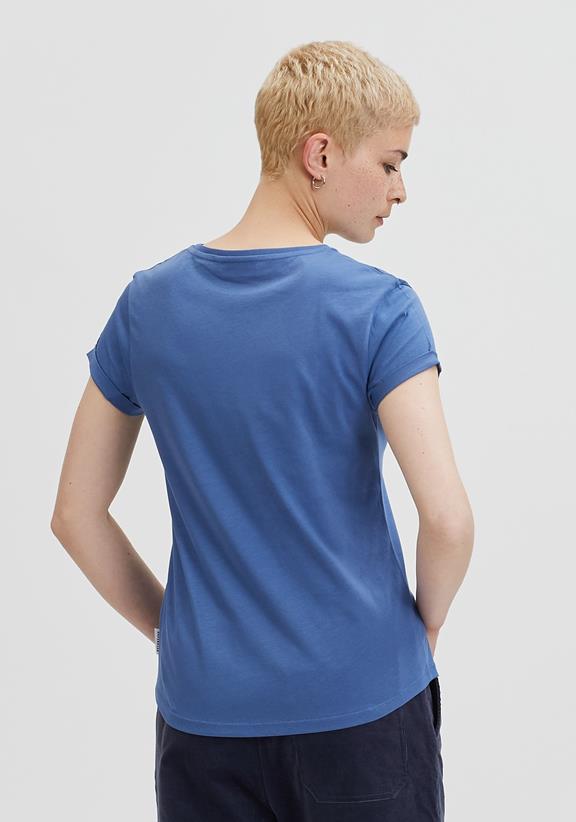 T-Shirt Patch Denim Blauw 3