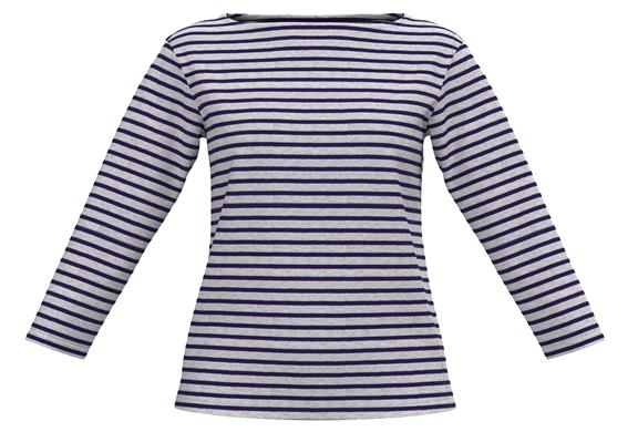 Shirt Omkeerbaar Lange Mouw Marineblauw/Beige via Shop Like You Give a Damn