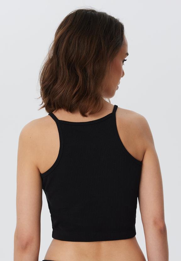 Geribbelde Crop Top Zwart from Shop Like You Give a Damn