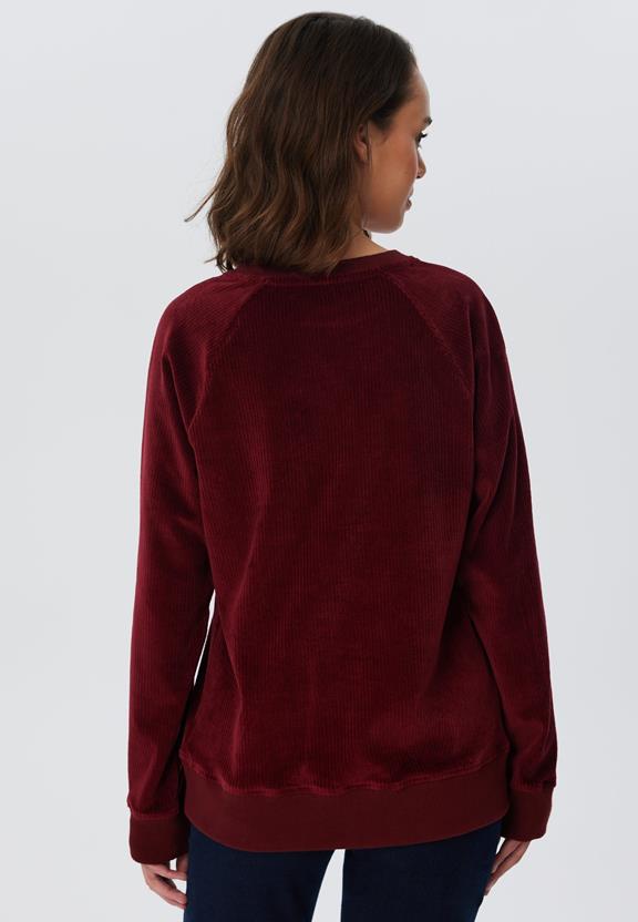 Sweatshirt Corduroy Bordeauxrood from Shop Like You Give a Damn