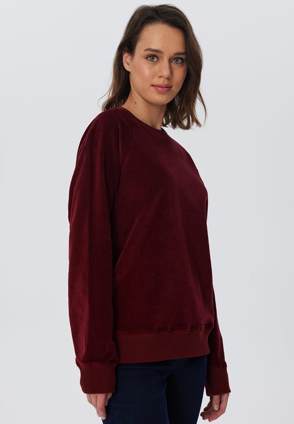 Sweatshirt Corduroy Bordeauxrood from Shop Like You Give a Damn