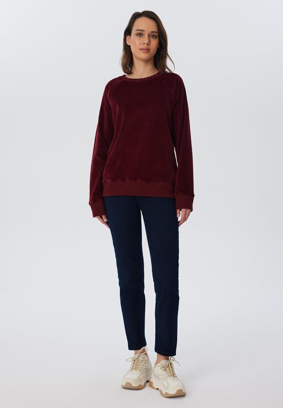 Sweatshirt Corduroy Bordeauxrood from Shop Like You Give a Damn