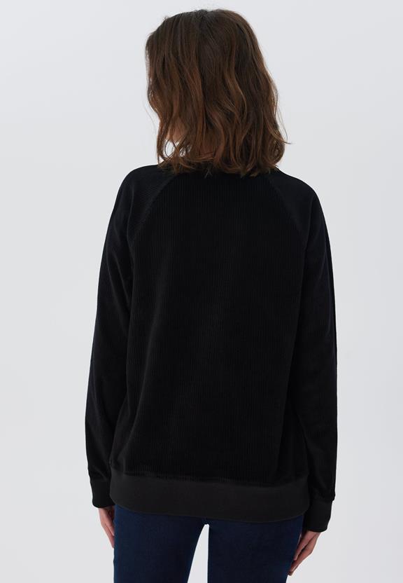 Sweatshirt Corduroy Zwart from Shop Like You Give a Damn