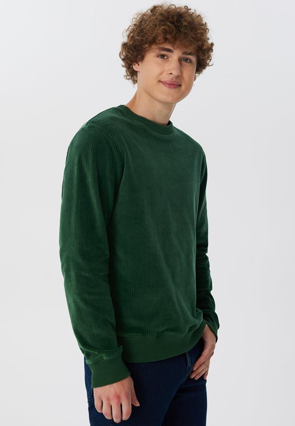 Sweatshirt Corduroy Bruin Naaldgroen from Shop Like You Give a Damn