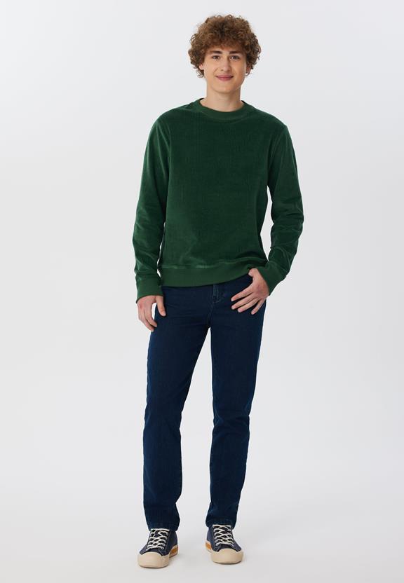 Sweatshirt Corduroy Bruin Naaldgroen from Shop Like You Give a Damn