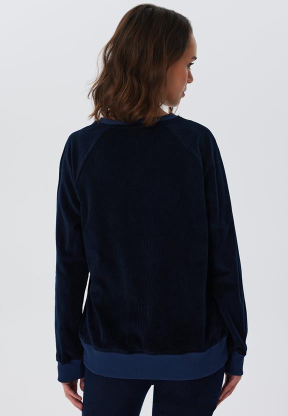 Sweatshirt Corduroy Nachtblauw from Shop Like You Give a Damn