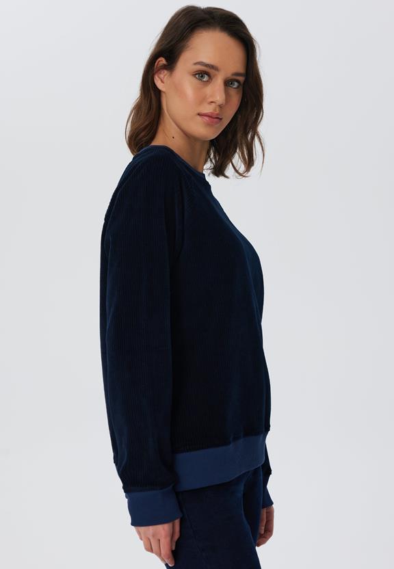 Sweatshirt Corduroy Nachtblauw from Shop Like You Give a Damn